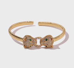 Twist Leopard Bangle