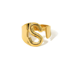 Classic Gold Initial Ring