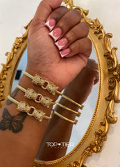 Twist Leopard Bangle