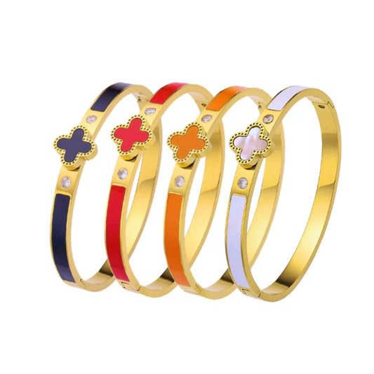 Colorful Clover Bangle