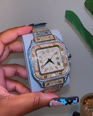 Two Toned Iced Out Watch