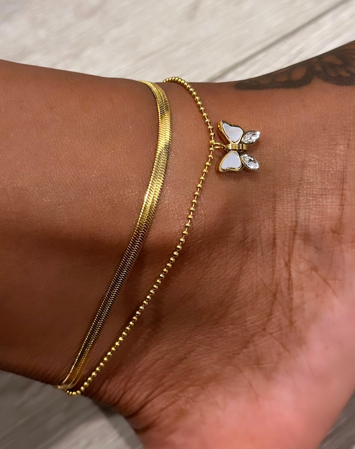 Simple Butterfly Anklet