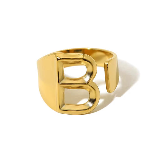 Classic Gold Initial Ring