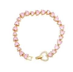 Gemstones Heart Bracelet