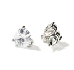 Diamond Styled Heart Studs