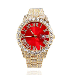 Red Face Gold Watch