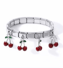 Silver Cherry 🍒 Charm Bracelet