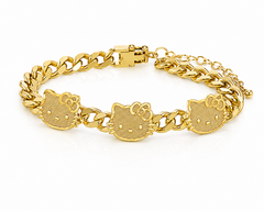 Hello K♡ Gold Cuban Bracelet