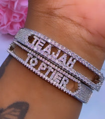 Slider name bracelet